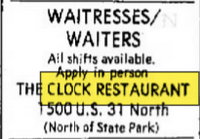 Clock Restaurant - Aug 11 1977 Article